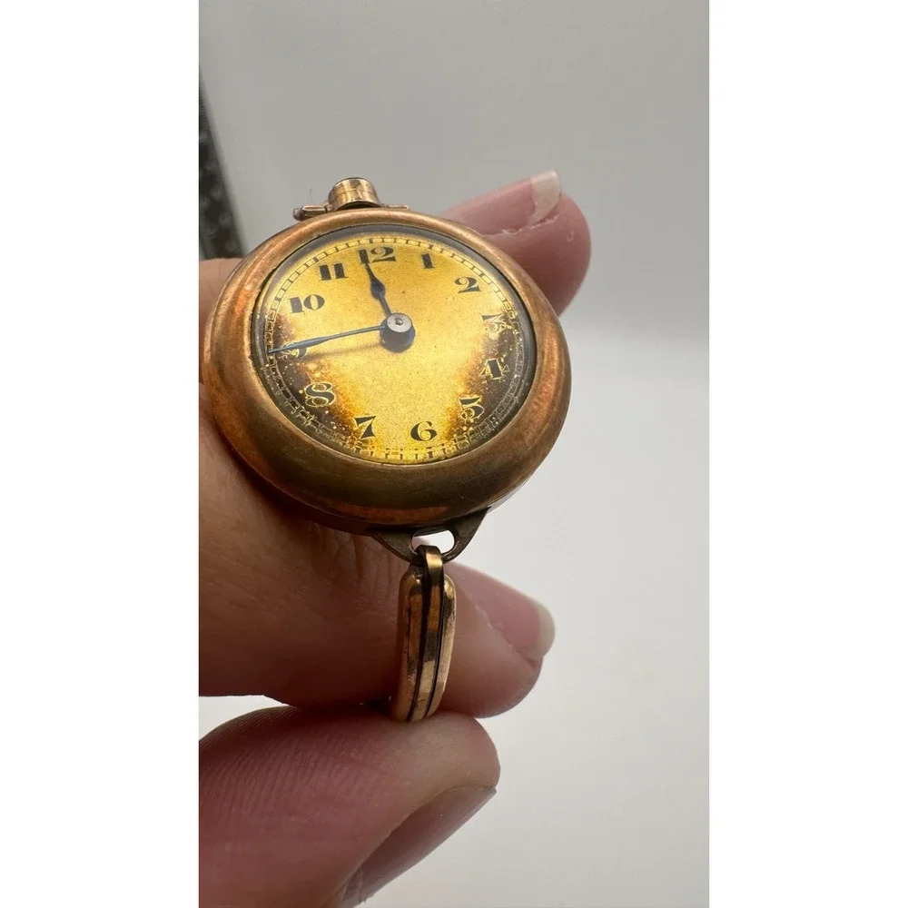 Antique Ladies Watch Gold Filled Transitional Wristwatch Edwardian READ